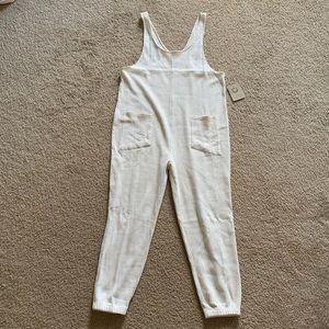 White Rib Relaxing Romper